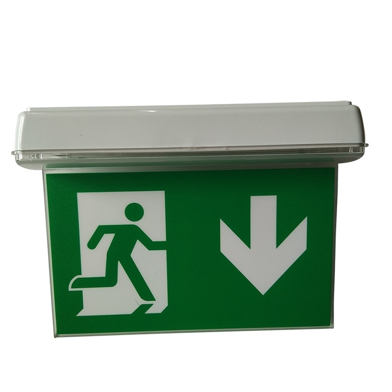 3W LED Ceiling Recessed Double Side Emergency Exit Sign Commerical