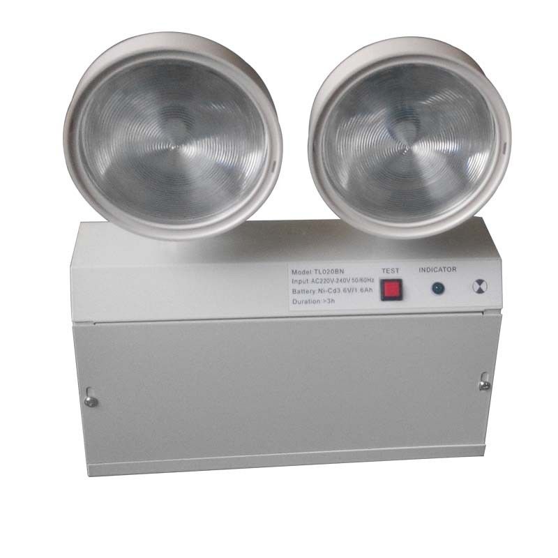 2W Twin Spot LED noodverlichting met stalen behuizing en Ni-Cd-batterij voor 3 uur