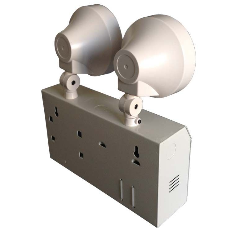2W Twin Spot LED noodgeval licht staal behuizing Ni-Cd batterij 3 uur Duur TL020BN