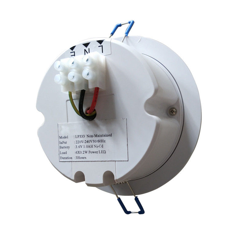 6pcs 5730 Commercieel LED 3W ingebouwde plafond noodlicht met batterij back-up IP20 staal behuizing L117N
