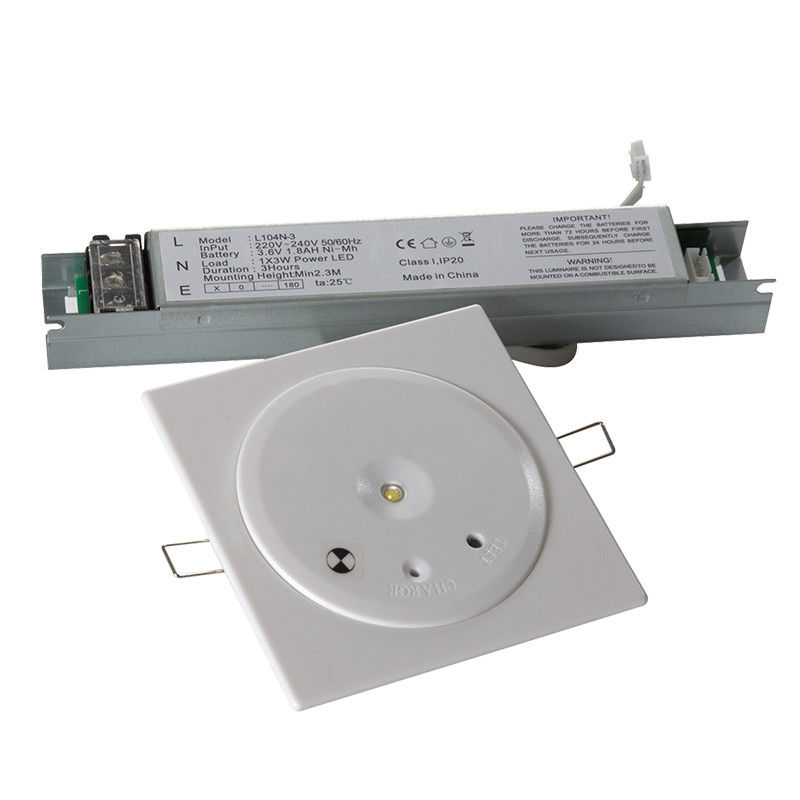 IP20 Plafond LED Noodverlichting Downlight 1W SMD Ni-Cd Batterij 3 Uur EL104N-1