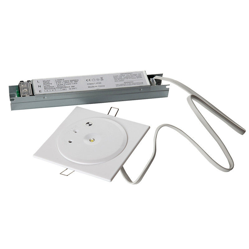 3 uur duur LED noodlicht met 3W SMD witte LED voor plafond ingebouwd gemonteerd
