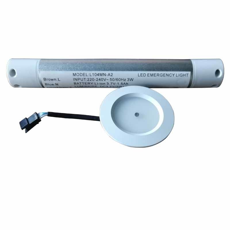 Aluminium behuizing 3W LED oplaadbare noodverlichting met batterij back-up IP20 Hoge helderheid L124N