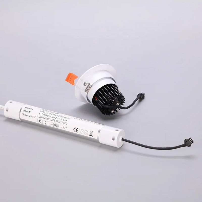Brede Temperatuurbereik Commerciële Noodverlichting voor Plafond met Batterijback-up COB LED 3W Ni-Cd Batterij L128N