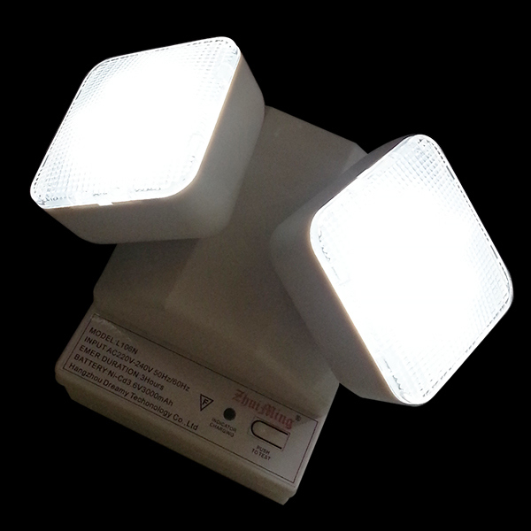 6W Twin Spot LED Noodverlichting 6500K 3.6V 3.0Ah Ni-Cd Batterij PC Behuizing IP20