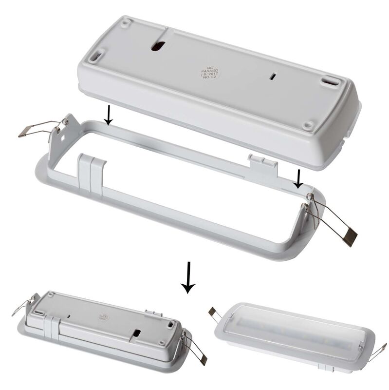 LED-plafond met ingebouwde nooduitgang lichten Ni-Cd batterij 3 jaar garantie 6500K
