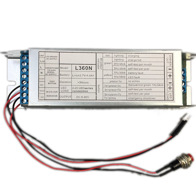 Stabiel wattage-uitgang LED-downlight noodconversiepakket accu-operatie L360N