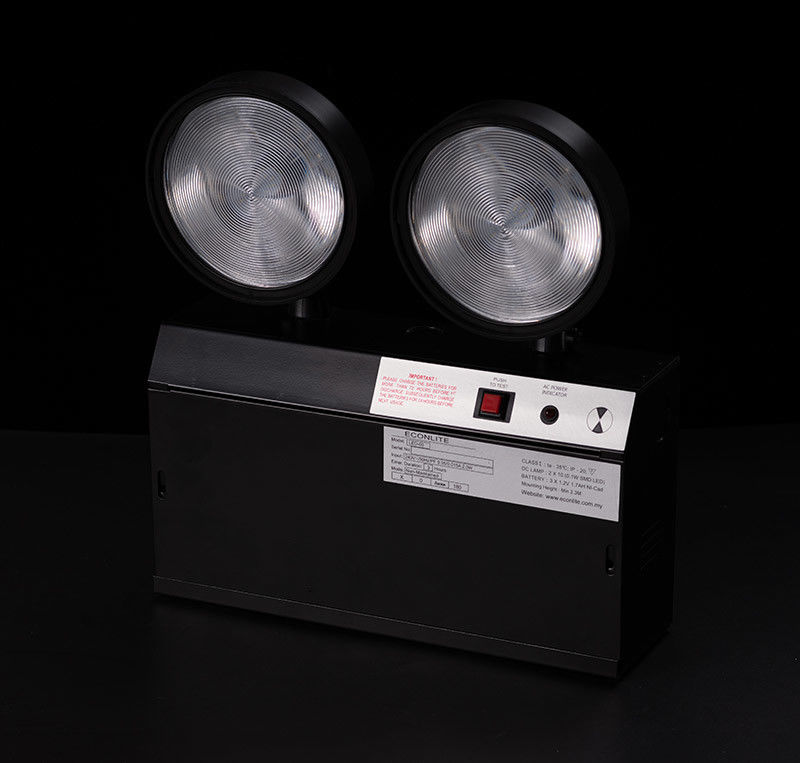 CE Zwarte Behuizing LED Noodverlichting Twin Spot 3 Jaar Garantie 3.6V 1.6Ah Batterij TL020DN