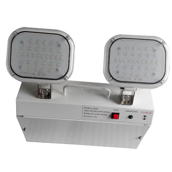 3 Jaar Garantie 220V-240V Noodverlichting met Dubbele Spot, 3 Uur Brandduur en Stalen Behuizing